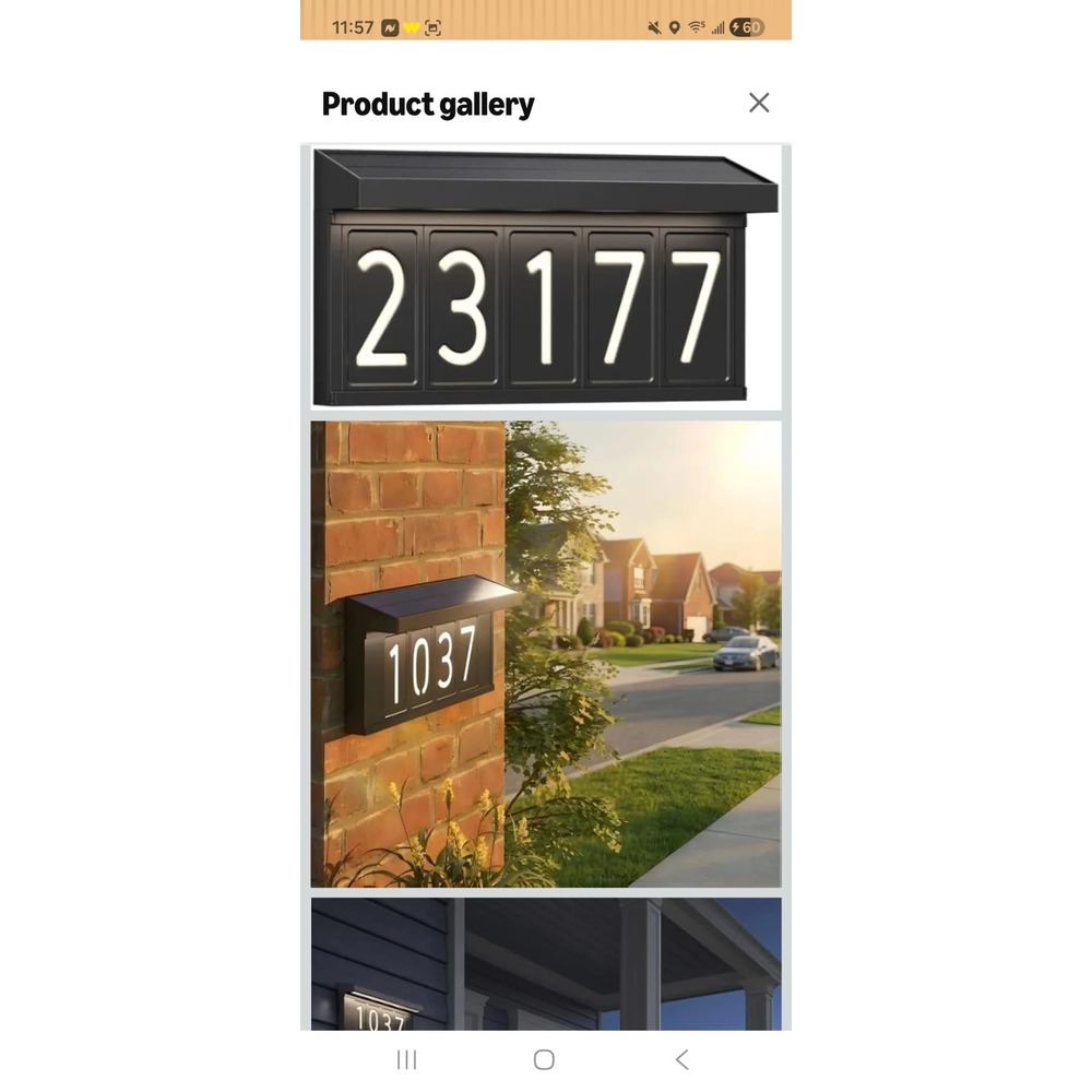 Artika Bowen Solar LED Address Wall Light Dusk-to-Dawn Black 100 Lumens Fast - Picture 9 of 12